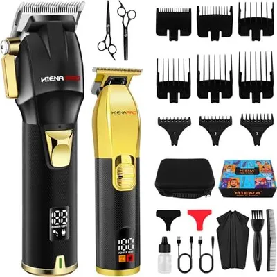 Produktbild von Haarschneidemaschinen Set Männer, drahtloser Friseur Haarschnitt, Clipper Trimmer, LED -Display und wiederaufladbare USB, Geschenke Männer Männer