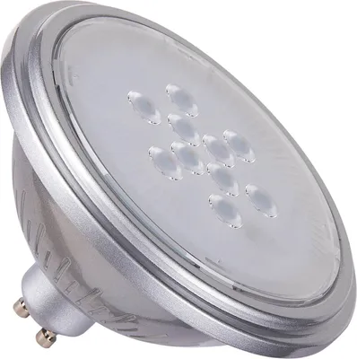 Produktbild von SLV 1005292 QPAR111 GU10, LED Leuchtmittel, Lampe silber 7W 3000K CRI90 25°