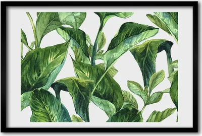 Produktbild von Bild 60x40 MDF-Rahmen, Wandkunst Blätter
