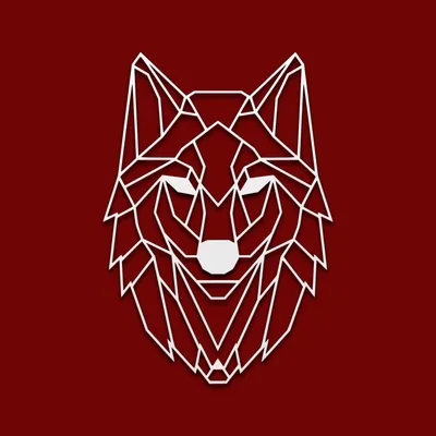 Produktbild von Wanddeko Metall Wandbild Metallbild Geometrische Wandkunst 3D Wolf 40 x 58 cm, Farbe:Wolf 3D Weiß