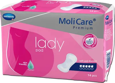 Image de Hartmann Premium Lady 5 gouttes Compresses féminines 14 unités Molicare
