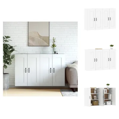 Produktbild von vidaXL Wandschränke 2 Stk. Weiß Holzwerkstoff -  Sideboards