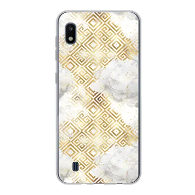 Produktbild von MuchoWow® Handyhülle Schutzhülle Hülle für Samsung Galaxy A10 Gold - Marmor - Muster - Geometrie Silikon Softcase Handy Hülle - Schutzhülle
