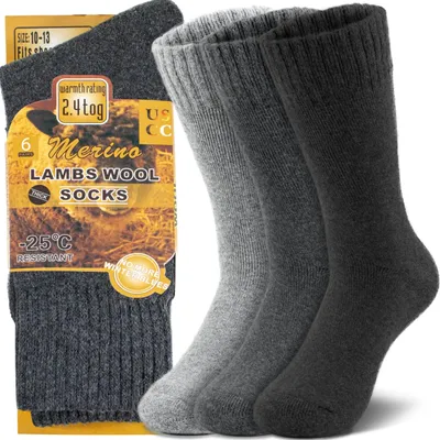Produktbild von 6 Paar Thermosocken aus Wolle für Outdoor-Aktivitäten