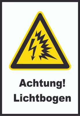 Produktbild von Achtung Lichtbogen A2 Rückseite selbstklebend Schild