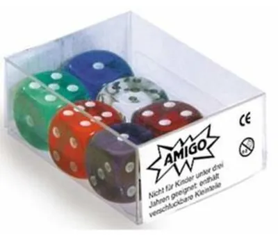 Produktbild von Amigo AMIGO 00060 Würfel Transparent W 6 Set gemischt bunt
