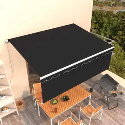 Immagine prodotto di The Living Store Tenda a scomparsa manuale con tenda a rullo 4x3 m antracite