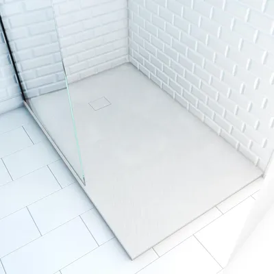 Zdjęcie produktu dla Brodzik prysznicowy Marwell Stone SMC, bia?y, prostok?tny, 140 x 90 x 2,6 cm