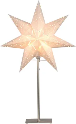 Produktbild von Best Season Standleuchte "Sensy Mini Star 55" Material: Metall / Papier, Farbe creme, ca.55x34, 234-22