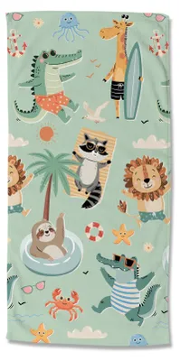 Produktbild von Beach towel Good Morning 75x150 cm - summer animals