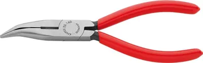 Imagen del producto de Alicates de punta plana y redonda, longitud 160 mm, con ángulo de 40 grados, acero pulido y recubrimiento de cromo, marca KNIPEX