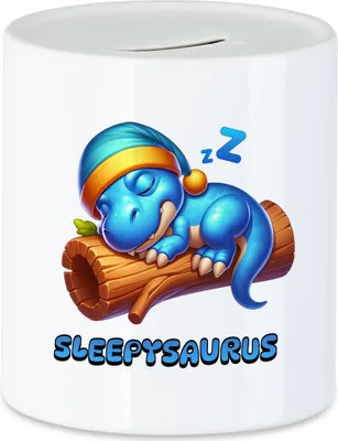 Produktbild von Sleepysaurus Spardose Dinosaurier Kinder Schlafen Einschlafen Schlafmütze Dino
