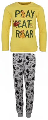 Produktbild von König Der Löwen Simba Kinder Jungen langarm Schlafanzug Pyjama Gr. 98-128 - 122, Gelb