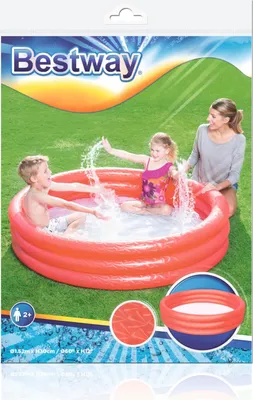 Produktbild von Bestway Planschbecken 3-Ring Pool Farbe: Rot