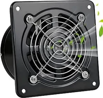Immagine prodotto di Ventilatore di scarico da 200 mm - con valvola di non ritorno - Ventilazione per bagno, cucina e miglioramento della qualità dell'aria