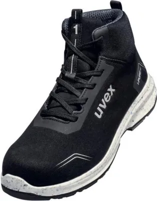 Produktbild von Uvex 6895735, Unisex, Erwachsener, Sicherheitsschuhe, Schwarz, Weiß, EN, ESD, FO, S2, Speed-Schnürsenkel