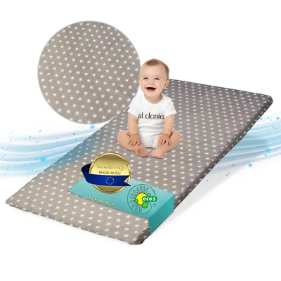 Produktbild von Kindermatratze | klappbare Kindermatratze | Kinder Rollmatratze | Reisebett-Schaumstoffmatratze 70x140 | Kinderbettmatratze mit Mikrofaserbezug