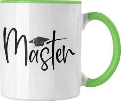 Produktbild von Trendation - Master Abschluss Geschenk Tasse Bestanden Studium Prüfung Graduation (Grün)