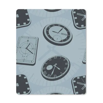 Produktbild von MuchoWow® Mauspad Mousepad Uhr - Muster - Vintage 19x23 cm - Mousepads - Maus Mat - Pad - Mausunterlage - Mauspads - Spielen