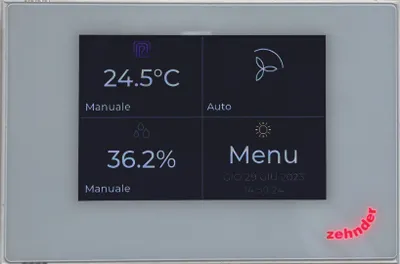 Productafbeelding van Zehnder bedieningspaneel Multi Control, wit, inclusief montageplaat - 399000216