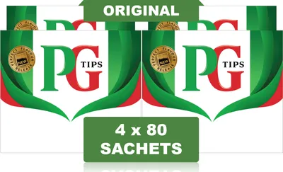 Produktbild von PG Tips - Original Schwarztee - 4 x 80 Teebeutel