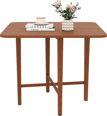 Immagine prodotto di Tavolo pieghevole per sala da pranzo - Tavolo da pranzo 90 x 90 cm - Per 2-4 persone - Legno - Stile moderno - Richiede assemblaggio - Marrone