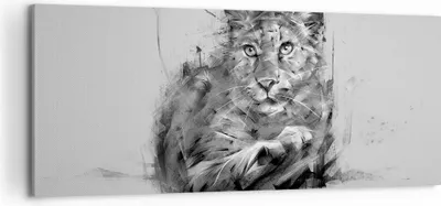 Produktbild von Bild auf Leinwand - Leinwandbild - Tier Abstraktion - 120x50cm - Wand Bild - Wanddeko - Wandbilder - Leinwanddruck - Bilder - Kunstdruck - Wanddekoration - Leinwand bilder - Wandkunst - AB120x50-3850
