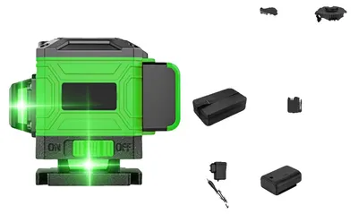 Image de Niveau laser, 8 lignes, fonction autonivelante, comprenant : niveau laser, trépied et sac de transport