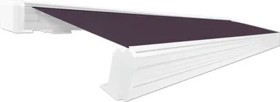 Produktbild von SOLUNA Kassettenmarkise Exquisit 4,5x2,5 Dessin S2119 Gestell RAL 9010 reinweiß ink. Motor und Wandschalter links