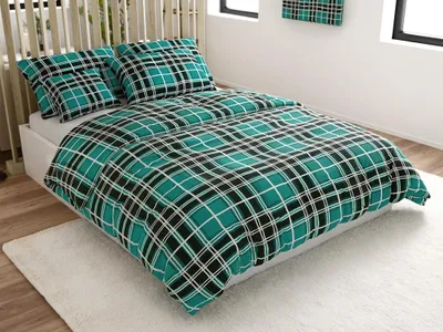 Produktbild von Flanellbettwäsche KOSTKA grün 70x90 + 140x200