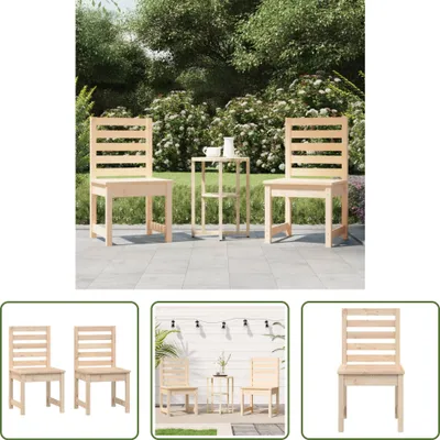 Produktbild von The Living Store Gartenstühle 2 Stk. 50x48x91,5 cm Massivholz Kiefer