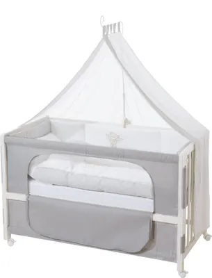 Produktbild von roba Roombed, Babybett 60x120cm 'Heartbreaker', Beistellbett zum Elternbett, komplette Ausstattung