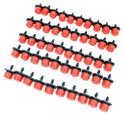50 Tropfbewässerungs-Düsen, 360° Sprinkler, einstellbar 0-100 l/h