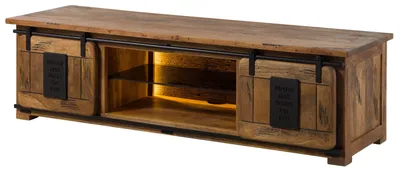 Produktbild von MASSIVMOEBEL24.DE TV-Board Mango / Altholz 180x55x50 natur lackiert RAILWAY LUX #130