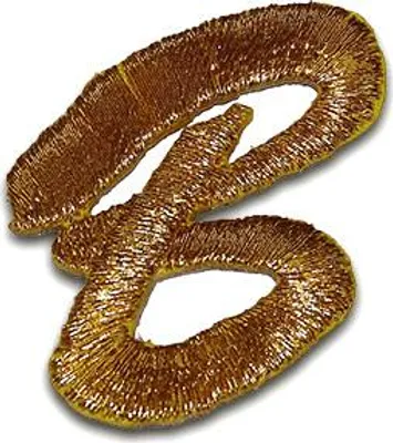 Produktbild von Buchstabe B 3.3x2.4cm: Alphabet Buchstaben Einzeln Auswählbar - Aufnäher, Bügelbild, Aufbügler, Applikationen, Patches, Flicken, Zum Aufbügeln