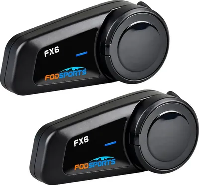 Produktbild von Fodsports FX6 Motorrad-Gegensprechanlage, 2er-Pack (schwarz)