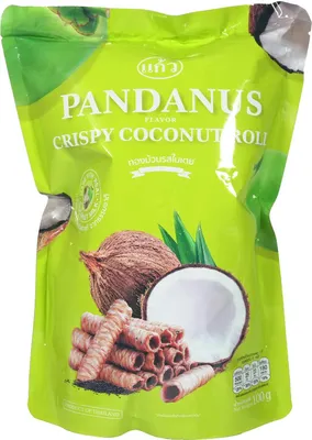 Produktbild von Kaew Waffelröllchen mit Pandan Geschmack 100g