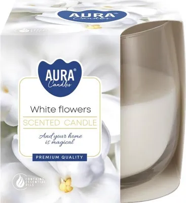 Immagine prodotto di Candela profumata in vetro BISPOL Aura 24H White Flowers