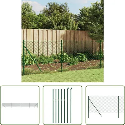 Produktbild von The Living Store Maschendrahtzaun Grün 1,1x10 m