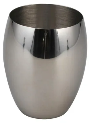 Produktbild von Bagnoxx Zahnputzbecher Edelstahl rund Silber Ø 7,5cm, 9,3cm Höhe Zahnbürstenhalter, Aufbewahrung Zahnpasta