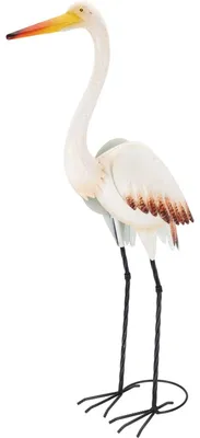 Image de Figurine grue de jardin en métal, 87 cm, métal