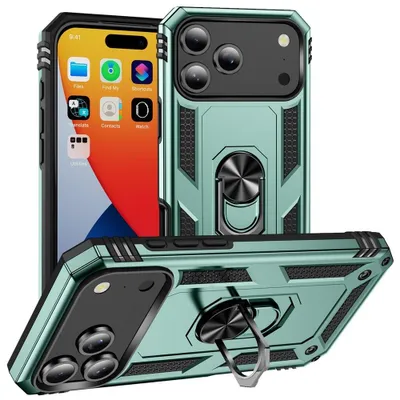 Produktbild von iPhone 18 Pro Max / 17 Pro Max Hülle - Coverup Armor Ring Ständer Back Cover - Mintgrün