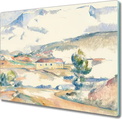 Produktbild von Coloray Küchenbrett Kochplattenabdeckung Hackbrett Schneidebrett Herdabdeckplatte 60x52 cm - Berg Winterlandschaft