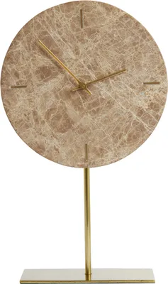 Produktbild von Light & Living Uhr auf Fuß MORENO in braunem Marmor – 25,5x10x42,5 cm