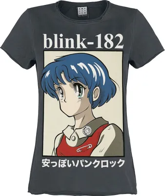 Produktbild von Blink-182 T-Shirt Damen Amplified Collection - Anime charcoal L
