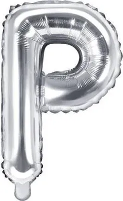 Immagine prodotto di Palloncino in foil argento 35cm lettera P