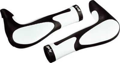 Produktbild von ergotec 61536001 Bilbao MTB / ATB Ergo-Griffe Oslo, Kraton und Gel, 138 mm, schwarz/weiß (1 Paar)