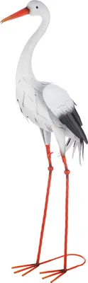 Produktbild von GILDE Storch weiß/schwarz/orange, H.91 cm, 69759