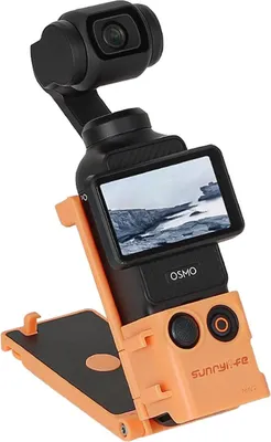 Image de Pour DJI Osmo Pocket 3 Support magnétique 1/4 Cold-Shoe fonction d'inclinaison Orange