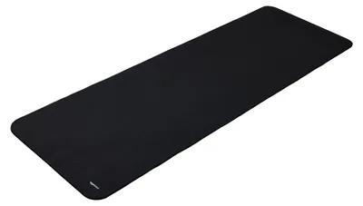 Productafbeelding van Amazon Basics yogamat, fitnessaccessoire, zwart, 183 x 61 x 1 cm, antislip, extra dik, voor yoga